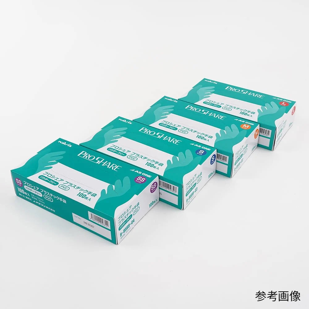 プロシュアプラスチック手袋（薄手パウダーフリー Mサイズ）